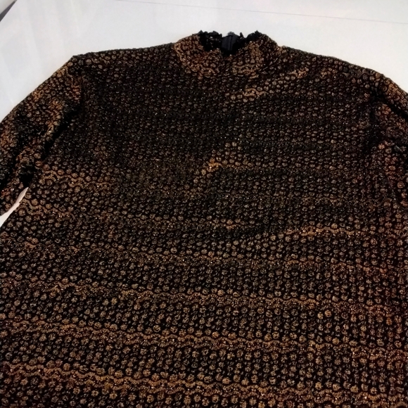 DONNA ladies sparkly black/bronze top, XL - Picture 7 of 11